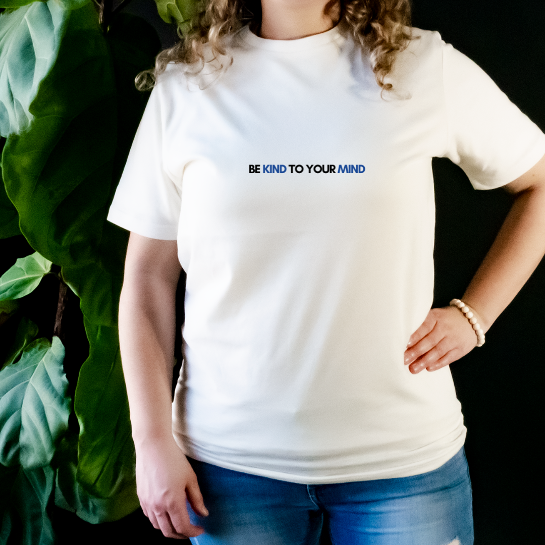 “Wearing this shirt can serve as a constant reminder to stay in tune with our mental health, practice self-care, and be kind to both ourselves and others. Join us in promoting good mental health practices with our "Be Kind to Your Mind" shirt.”