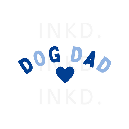 "Dog Dad Heart Design."