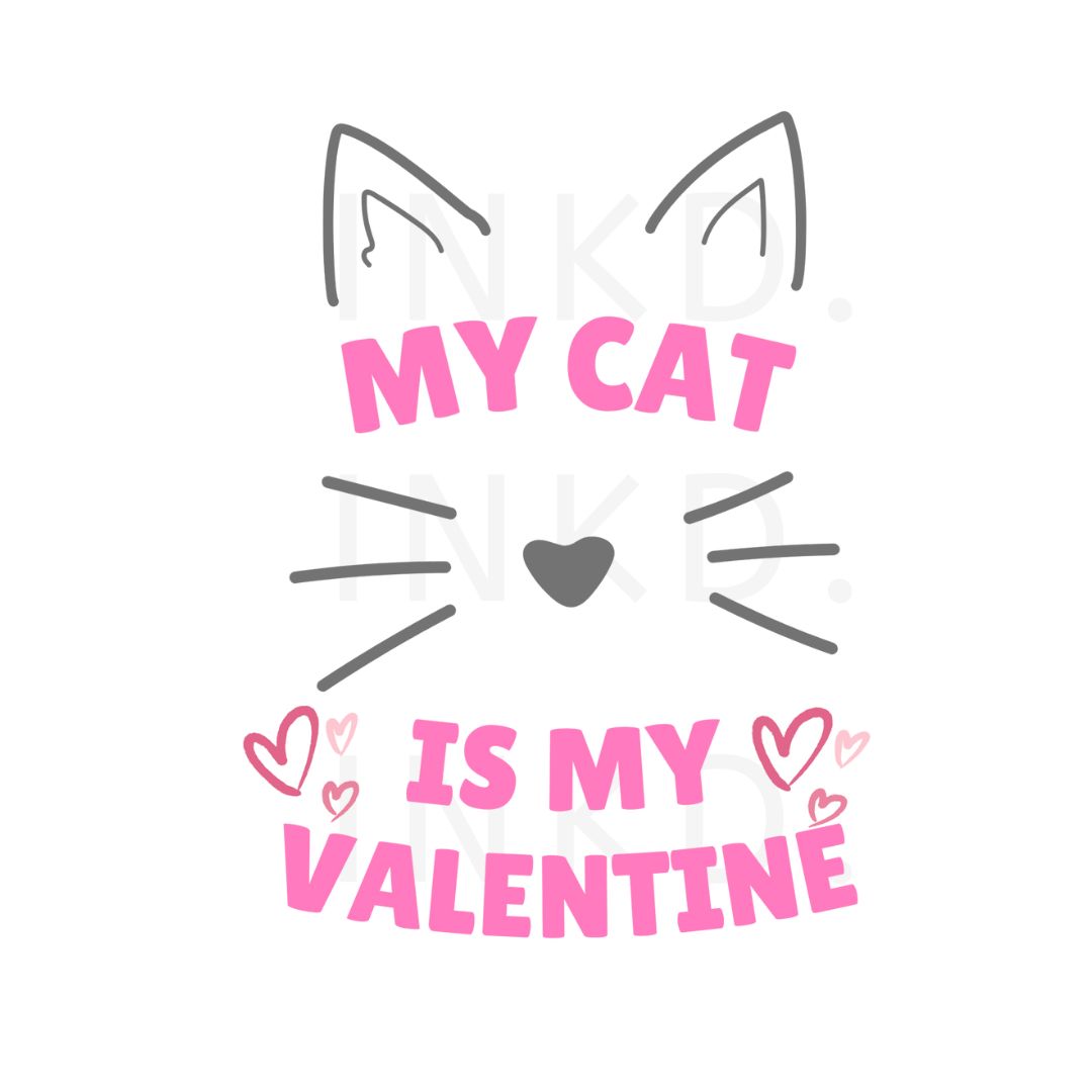 "Cute Valentine's cat design"