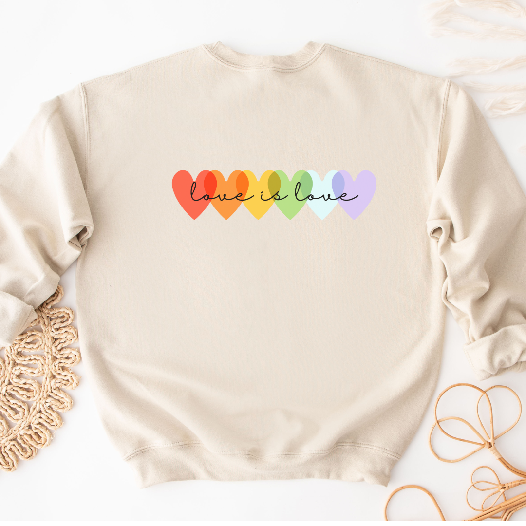 "love is love shirt design cotton"