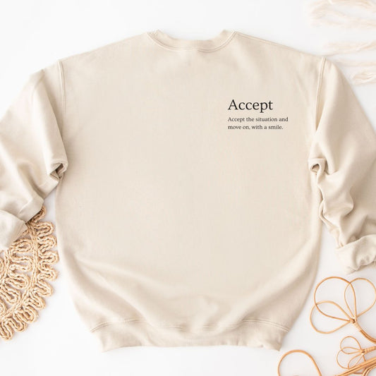 “Words to wear: inspirational quotes on a sweater”